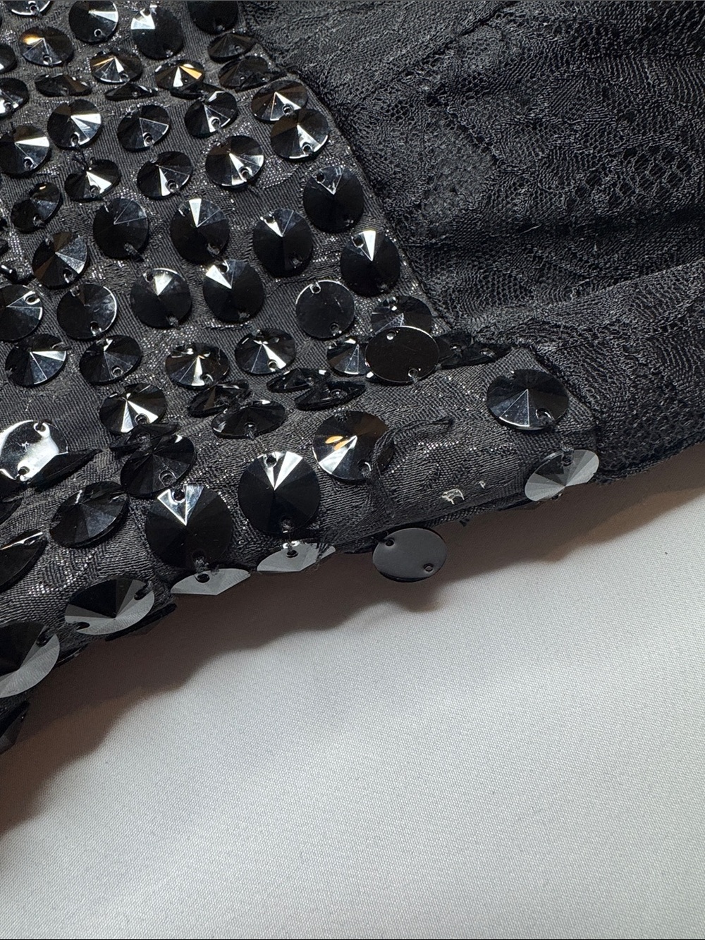 Jovani Black Lace Crystal Embellished Cocktail Dress Size 2 Beaded Formal - Picture 3 of 8